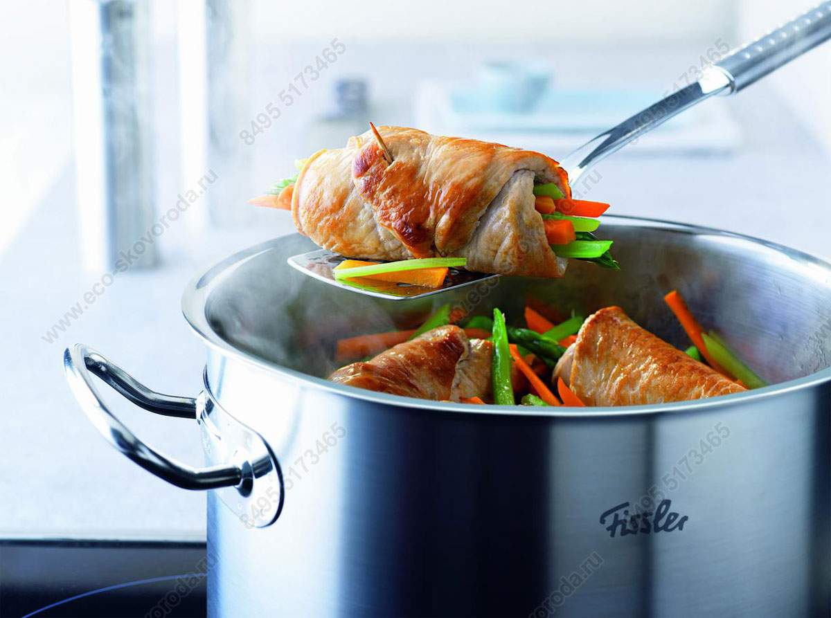 Кастрюля из нержавеющей стали 18/10 FISSLER Original Pro Collection 28см/7,2л низкая, Германия
